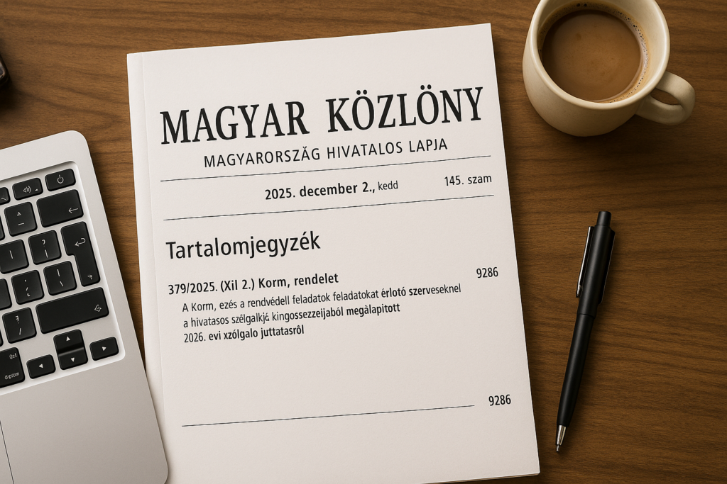Lexplain Bulletin MK-145 – 2026-os fegyverpénz a hivatásos állománynak