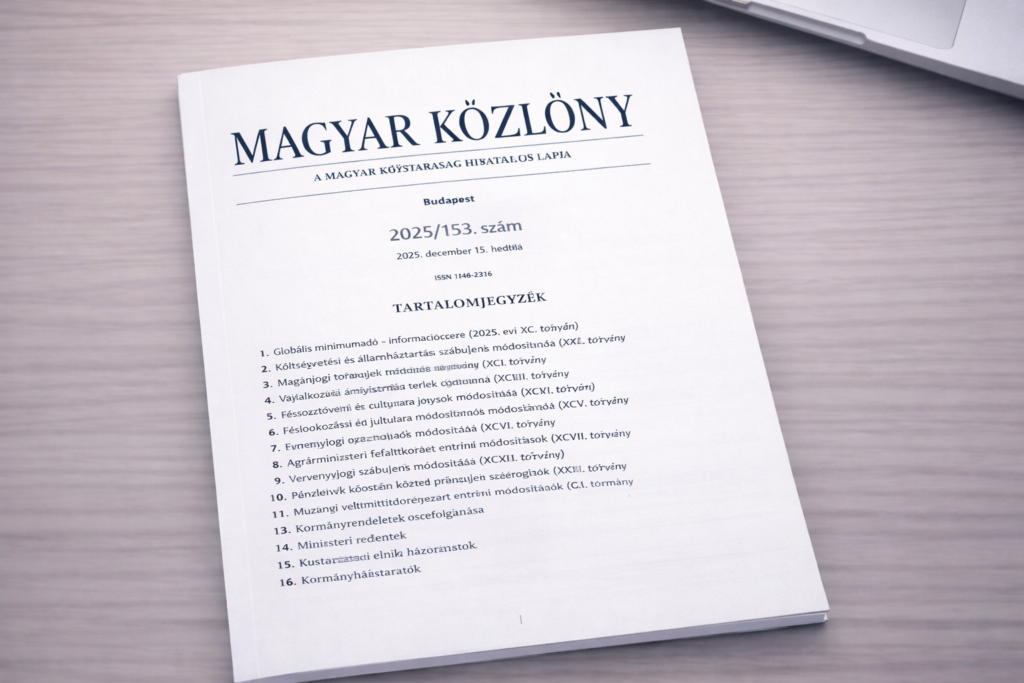 Lexplain Bulletin – Magyar Közlöny 2025/153. | Közérthető jogi sajtóösszefoglaló
