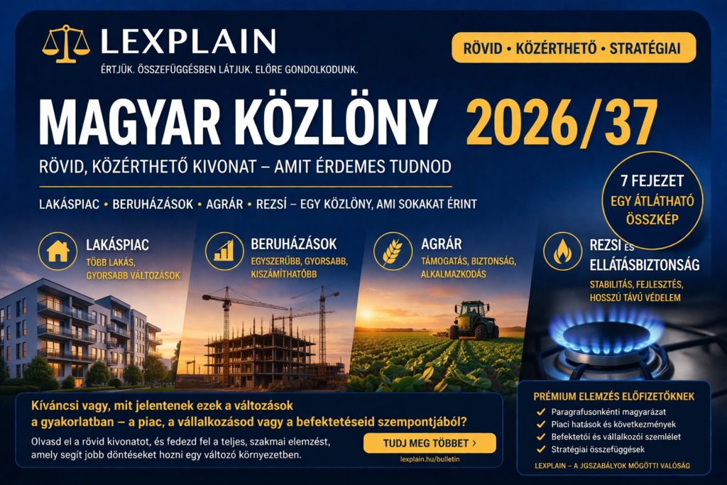 Magyar Közlöny 2026/37 – Rövid, közérthető összefoglaló | Lexplain